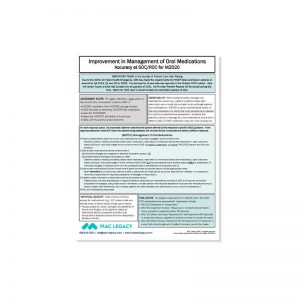 Improvement in Management of Oral Medications Cheat Sheet