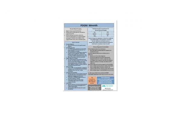 PDGM: Wounds Cheat Sheet