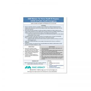 CMS Waivers for HH and Hospice: COVID-19 PHE Cheat Sheet