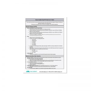 Home Health Final PPS Rule for CY 2023 Cheat Sheet